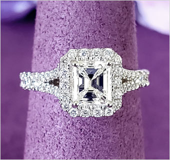 LILY ROSE SQUARE DIAMOND RINGS at Midtown Jewelers